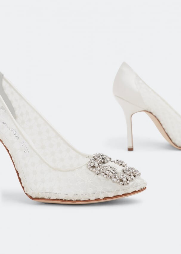 MANOLO BLAHNIK Hangisi lace pumps