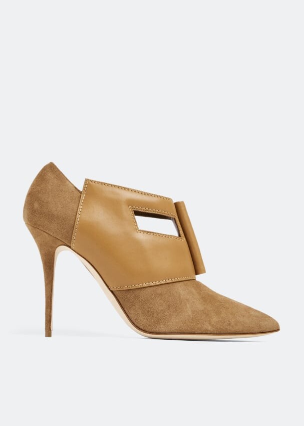 

Туфли MANOLO BLAHNIK Dalida suede pumps, коричневый