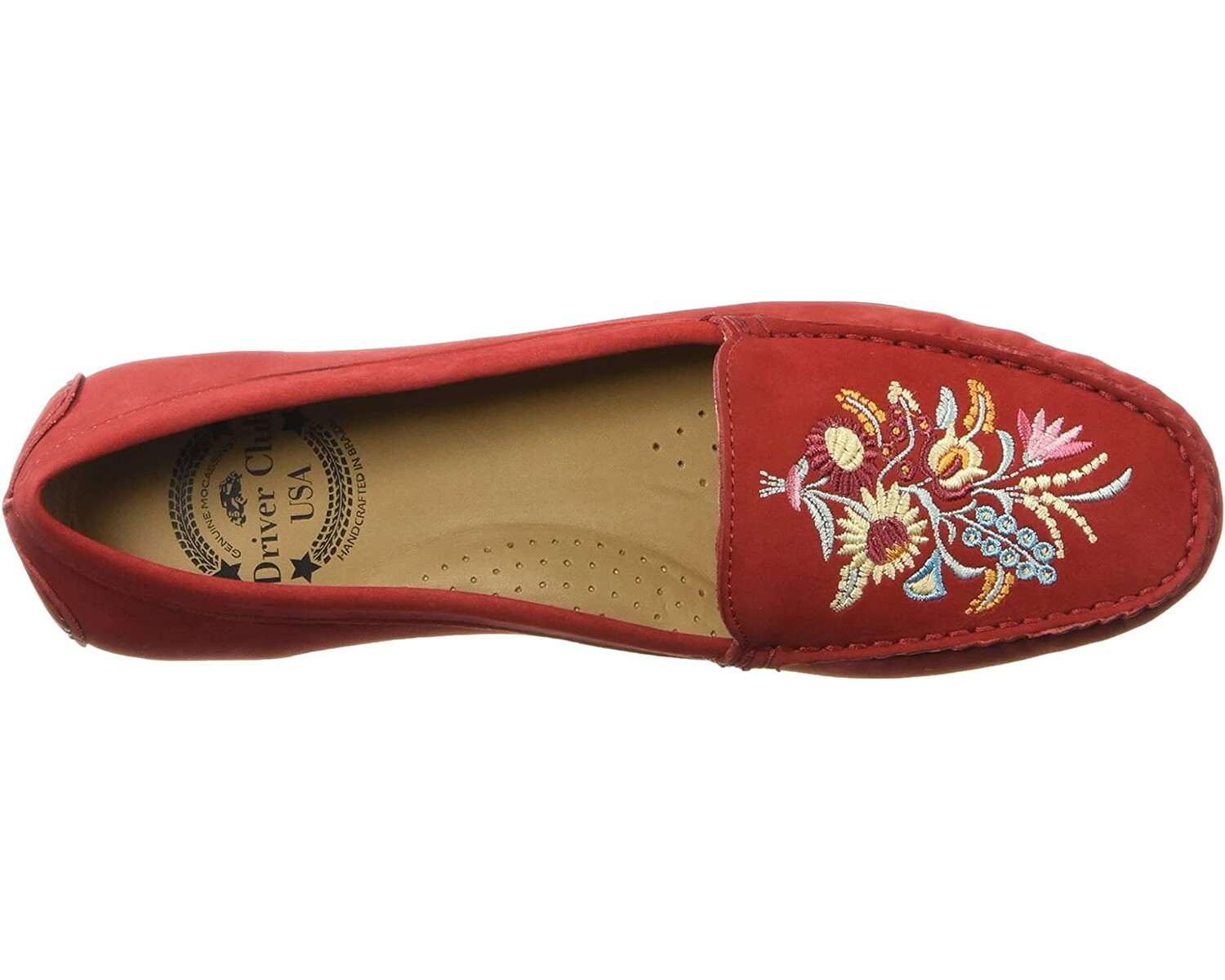 

Лоферы Women's Leather Made in Brazil Nashville Loafer Driver Club USA, красный