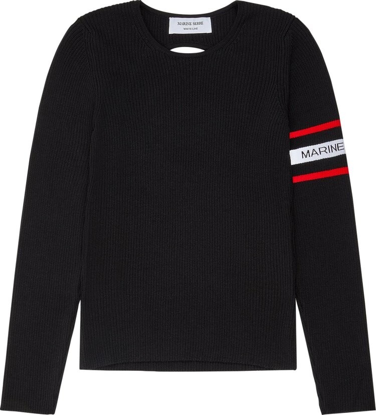 

Свитер Marine Serre Open Back Ribbed Sweater 'Black', черный