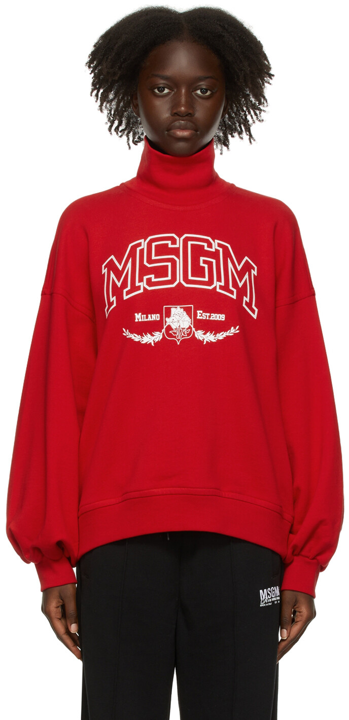 

Красная водолазка New College MSGM, Красный