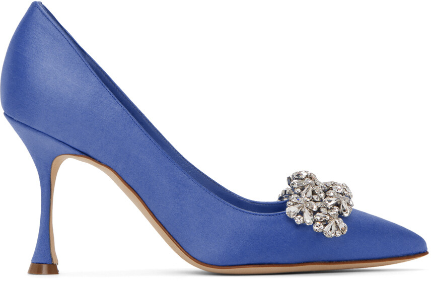 

Синие каблуки Khafina Manolo Blahnik, Синий, Синие каблуки Khafina Manolo Blahnik