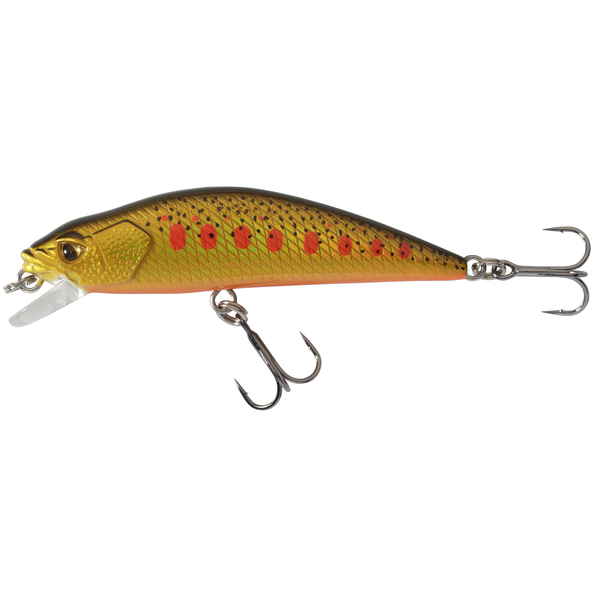 Воблер Trout Minnow WXM MNWFS 65 US Yamame neon CAPERLAN, неоновый желтый/неоновый кроваво-оранжевый - фото