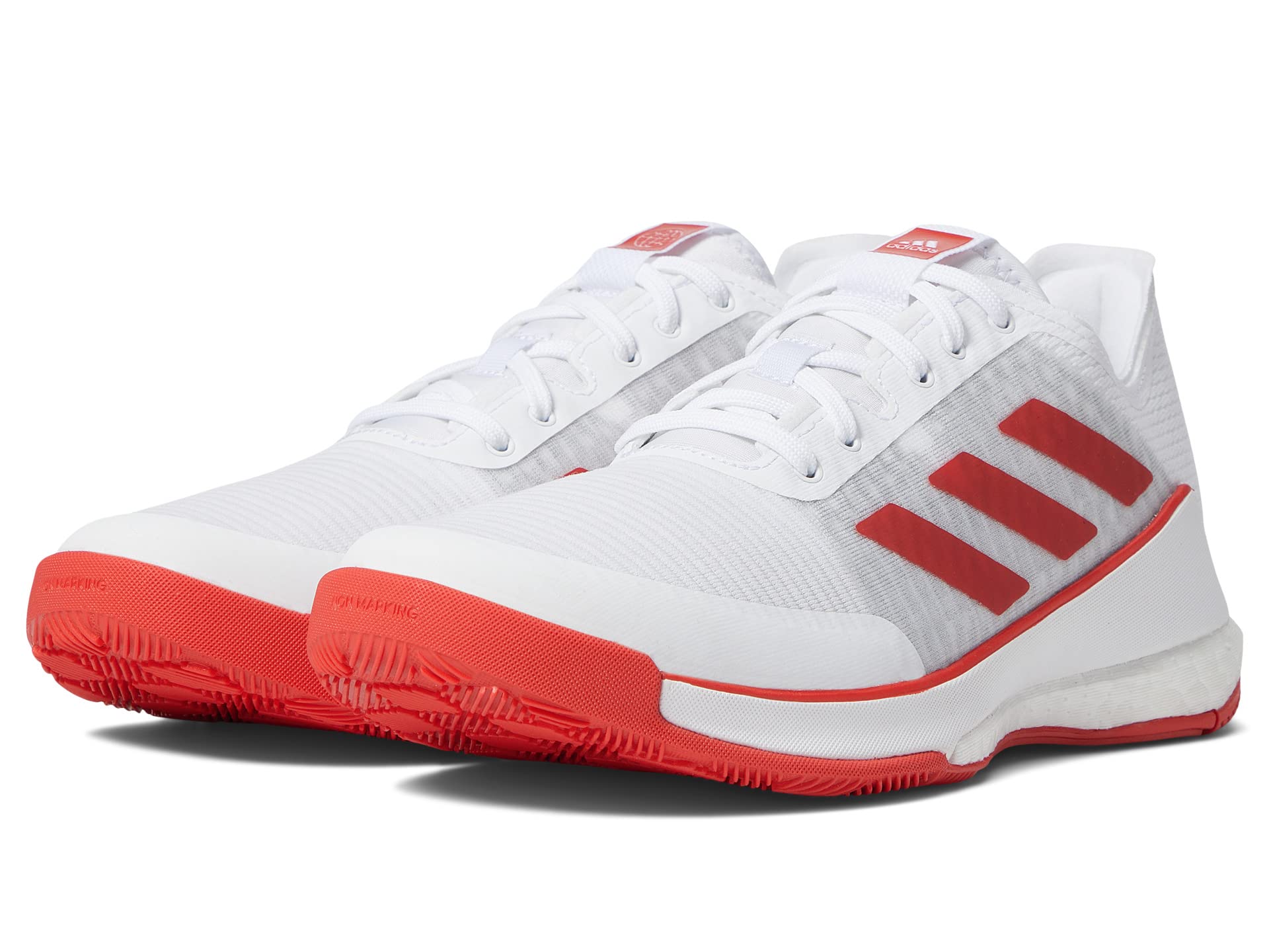 Кроссовки Adidas Crazyflight, белый/красный fitsch red white