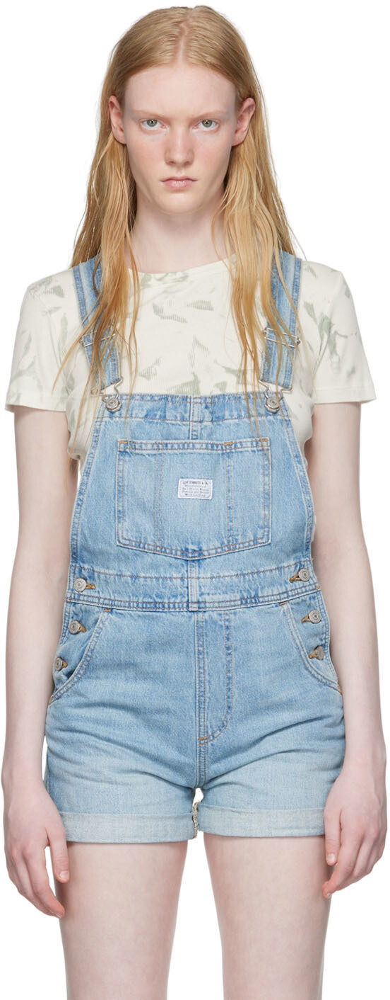 

Синий хлопковый комбинезон Levi's