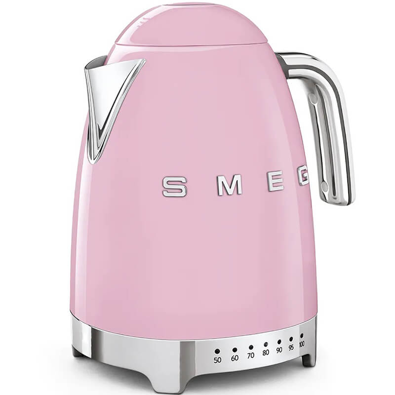 Чайник электрический с регулируемой температурой Smeg KLF04PKUK, розовый чайник электрический с регулируемой температурой smeg klf04pkuk розовый