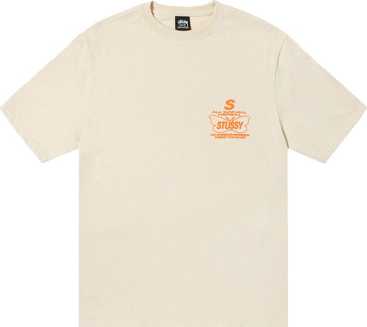 

Футболка Stussy All Natural Pigment Dyed Tee 'Natural', кремовый
