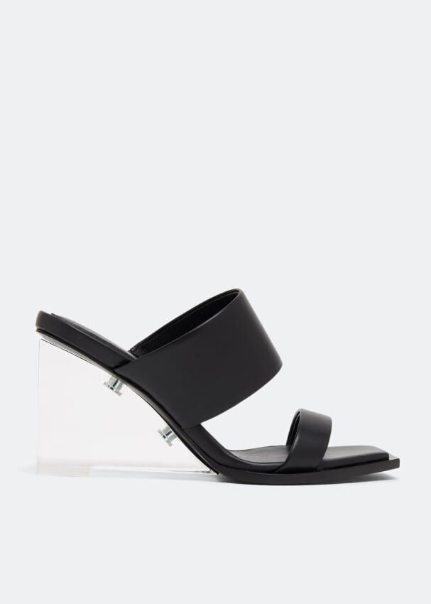 

Сандалии ALEXANDER MCQUEEN Shard wedge sandals, черный