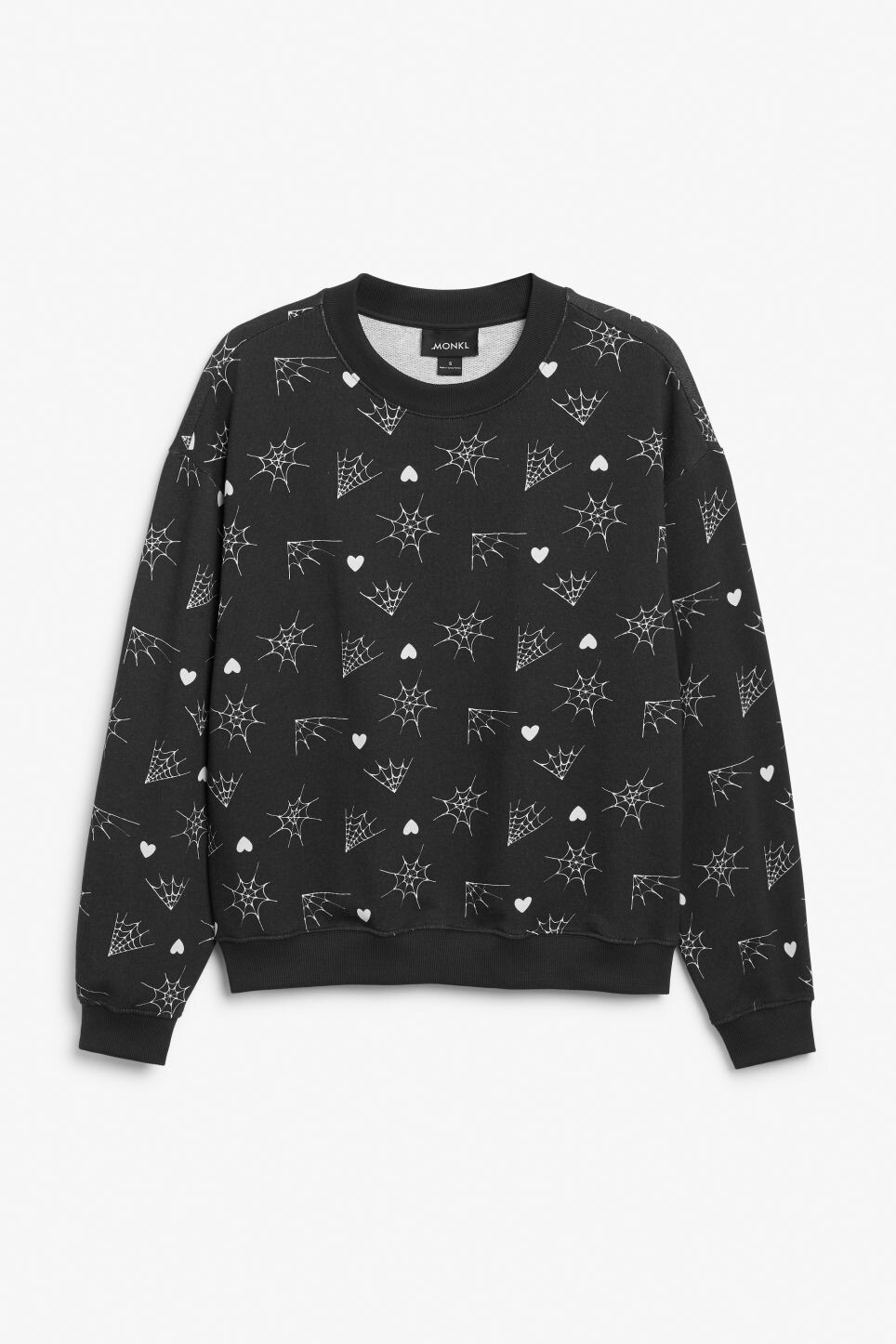 

Свитер Monki с паутиной на Хэллоуин, черный/белый
