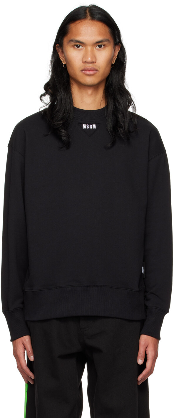 

Черный свитшот с вышивкой MSGM