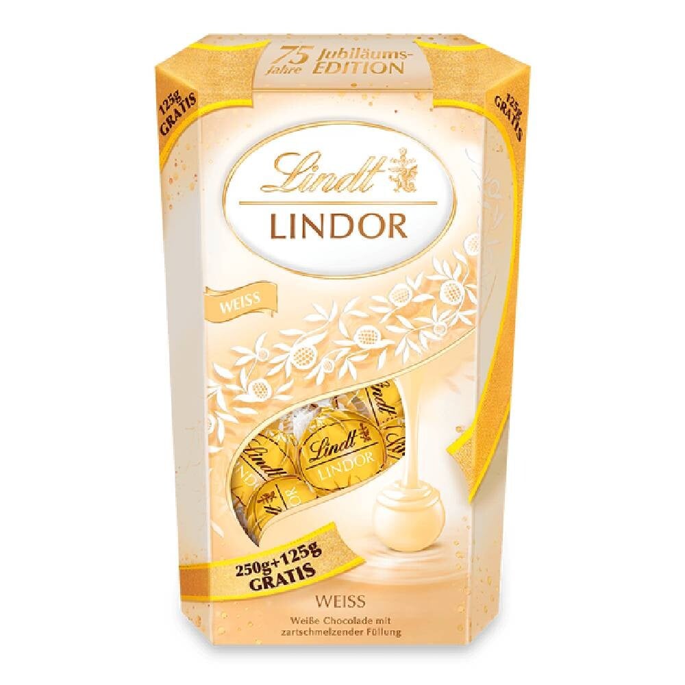 

Конфеты Lindt Lindor Cornet Weiss 75 Jahre Jubilaum, белый шоколад, 375г