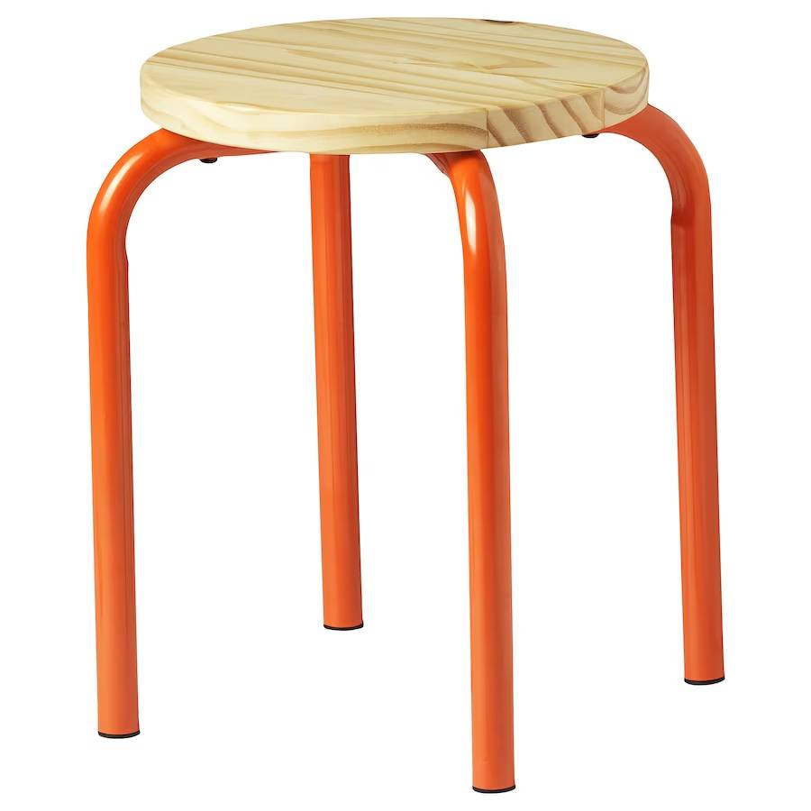 Табурет Ikea Domsten, оранжевый цена и фото