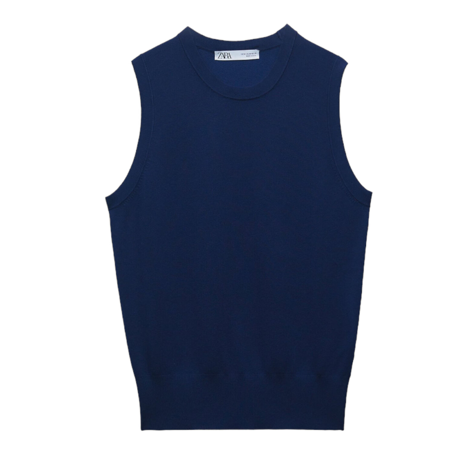 

Топ Zara Basic Knit, синий