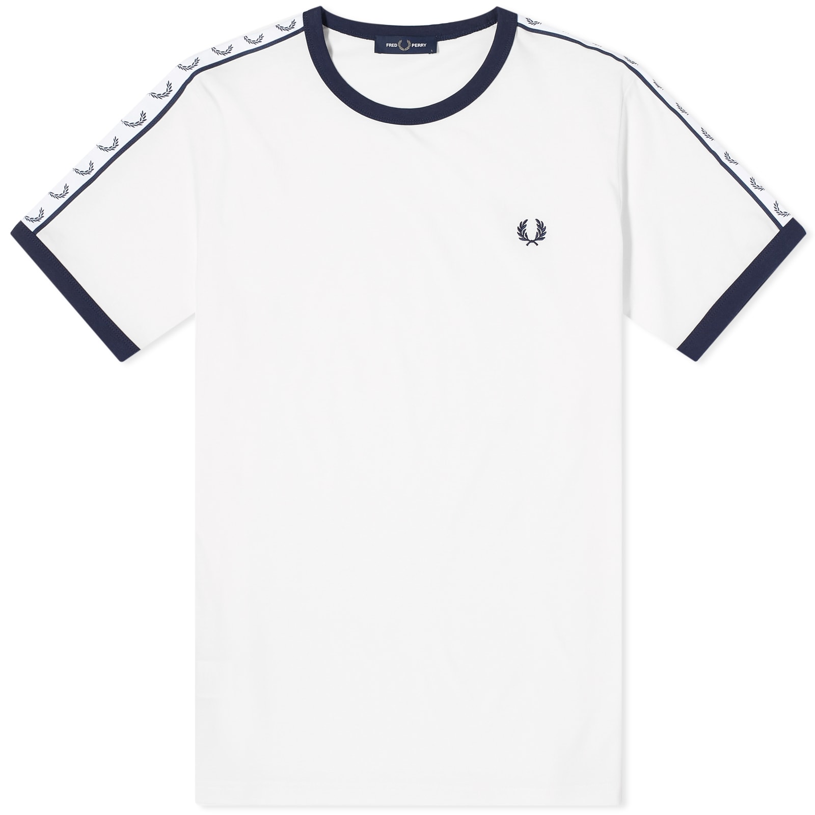 Футболка Fred Perry Taped Ringer, белый футболка fred perry taped ringer tee