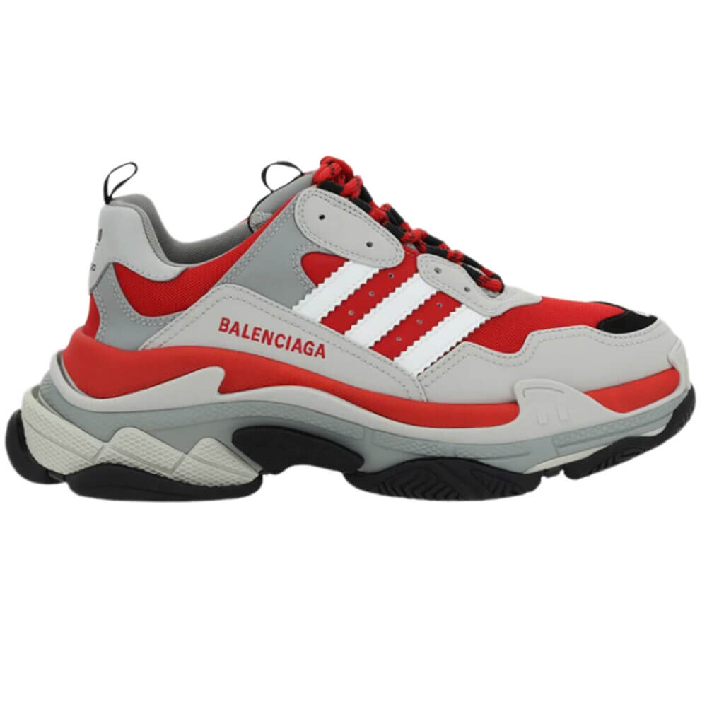 

Кроссовки Balenciaga X AdidasTriple S, красный/черный/серый