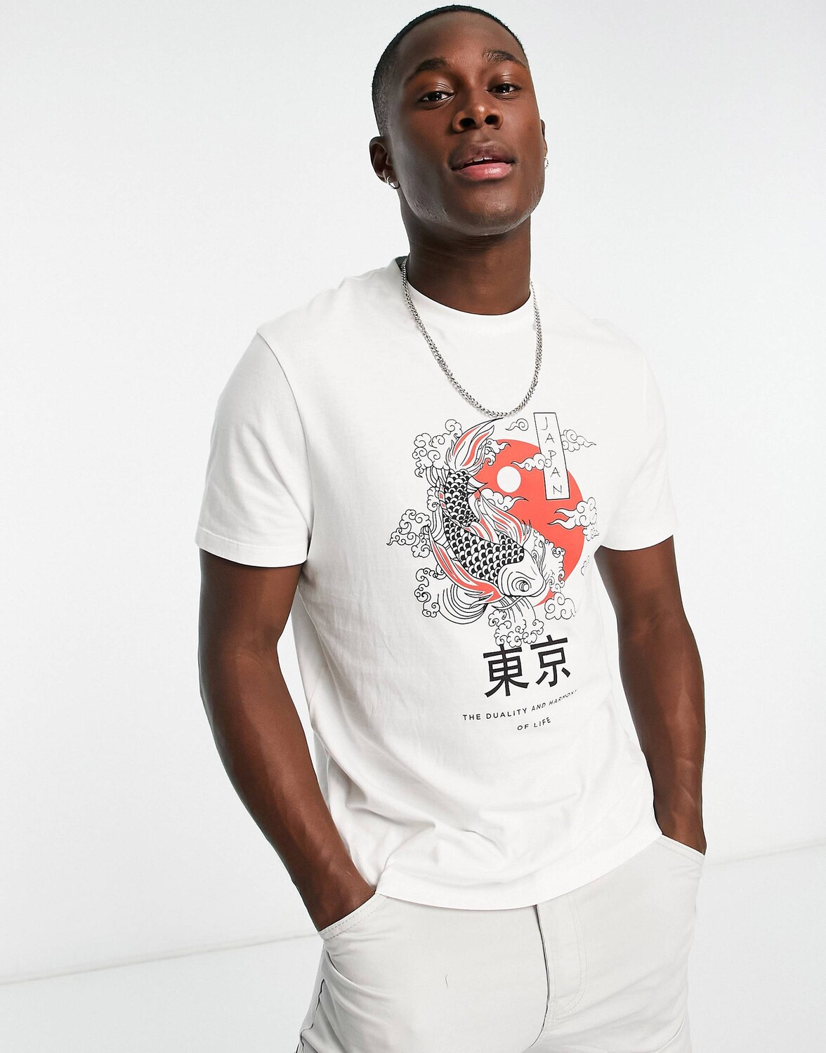 

Белая футболка с сувенирным принтом ASOS DESIGN