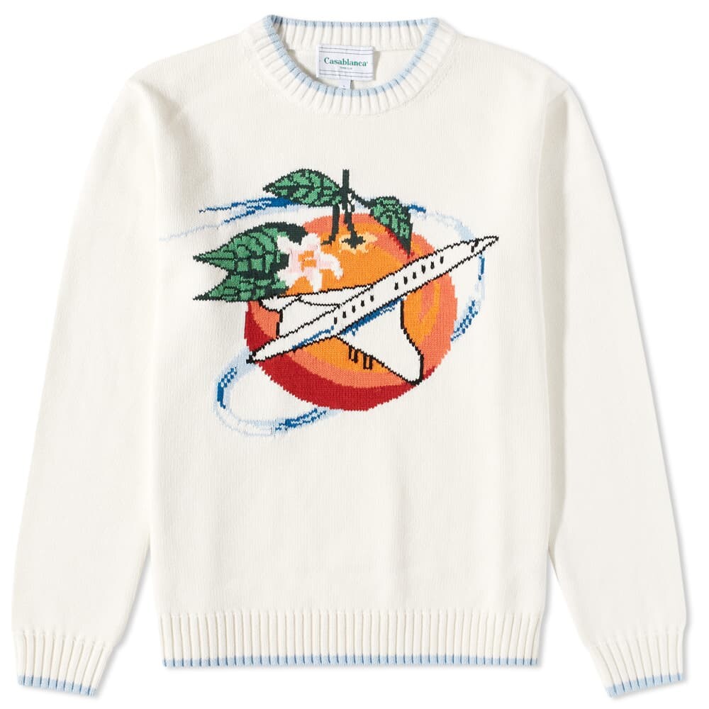 

Джемпер Casablanca Orbit Orange Crew Knit, Белый