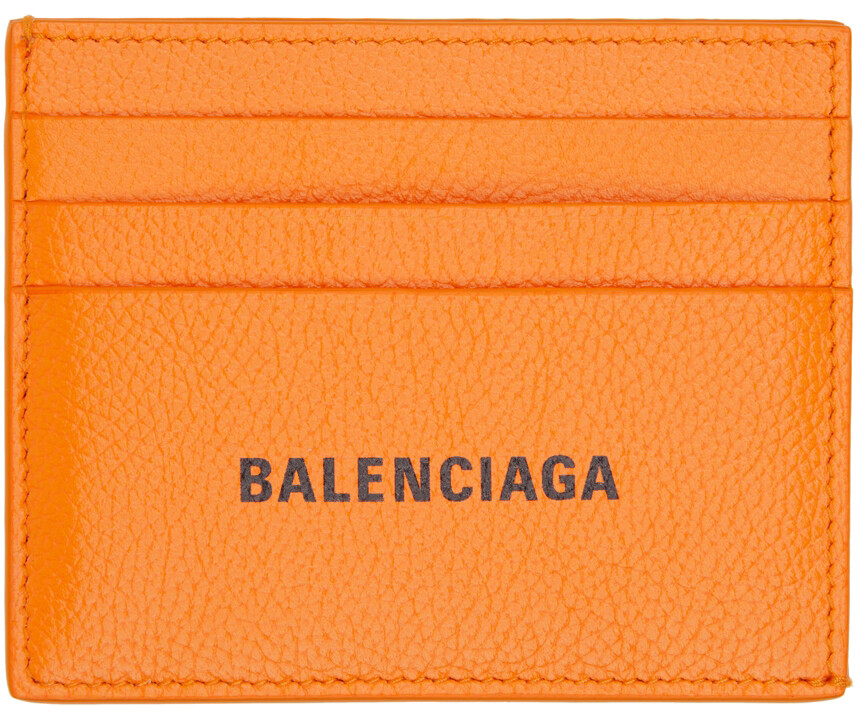 

Оранжевый холдер для банковских карт Balenciaga