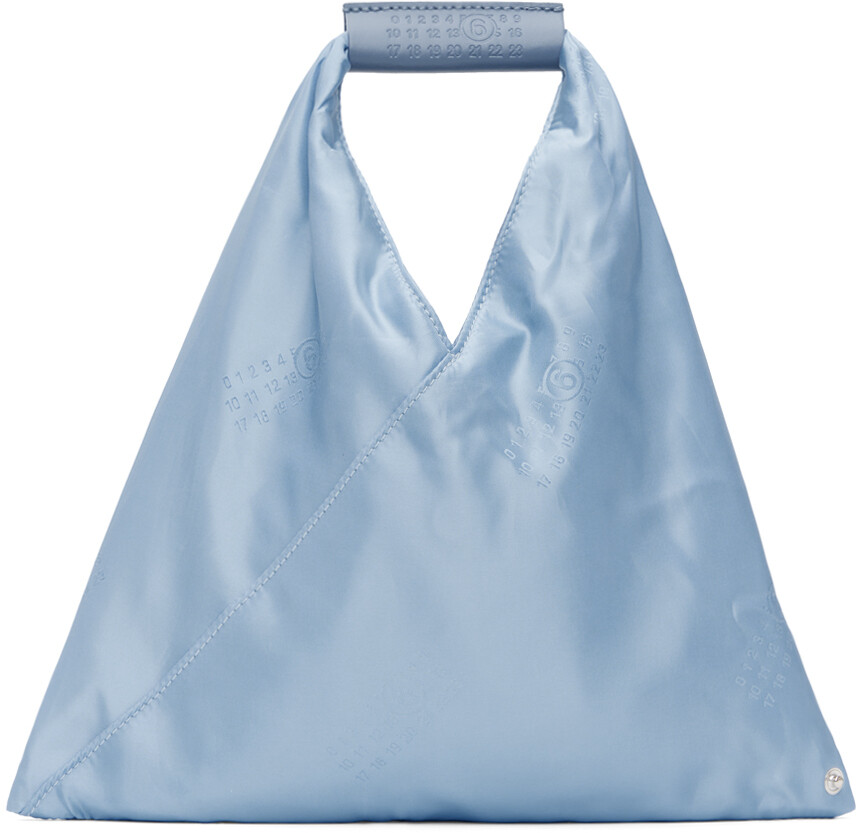 

Синяя мини-треугольная сумка-тоут MM6 Maison Margiela