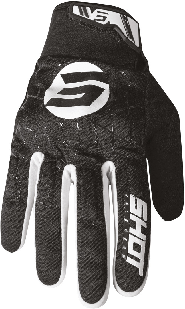 перчатки shot drift edge с логотипом черный белый Перчатки Shot Drift Spider с логотипом, черный/белый