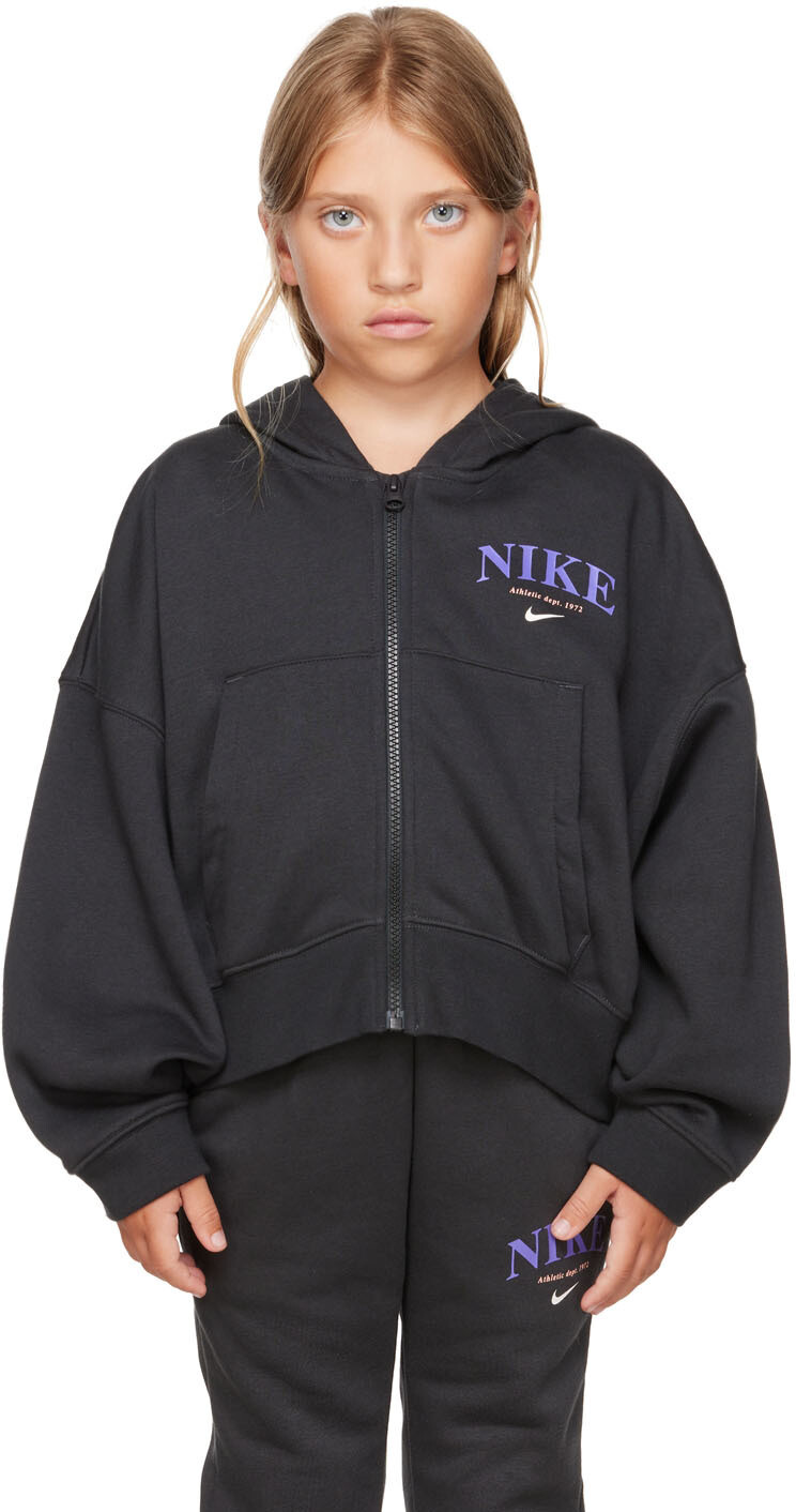 

Детская черная толстовка с капюшоном Sportswear Trend Nike