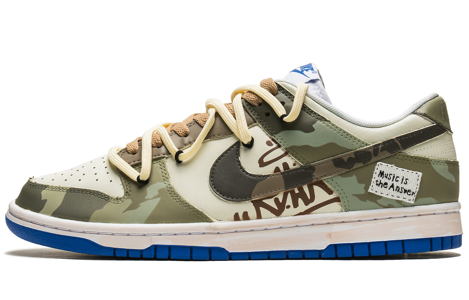 

Кроссовки Nike Dunk Skateboarding Shoes Men Low-top White, зеленый