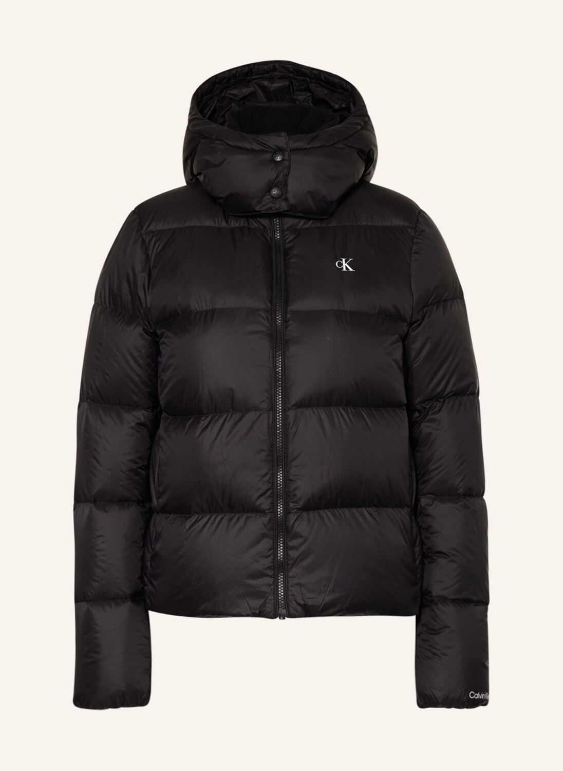 

Пуховик Calvin Klein Jeans mit abnehmbarer Kapuze, черный