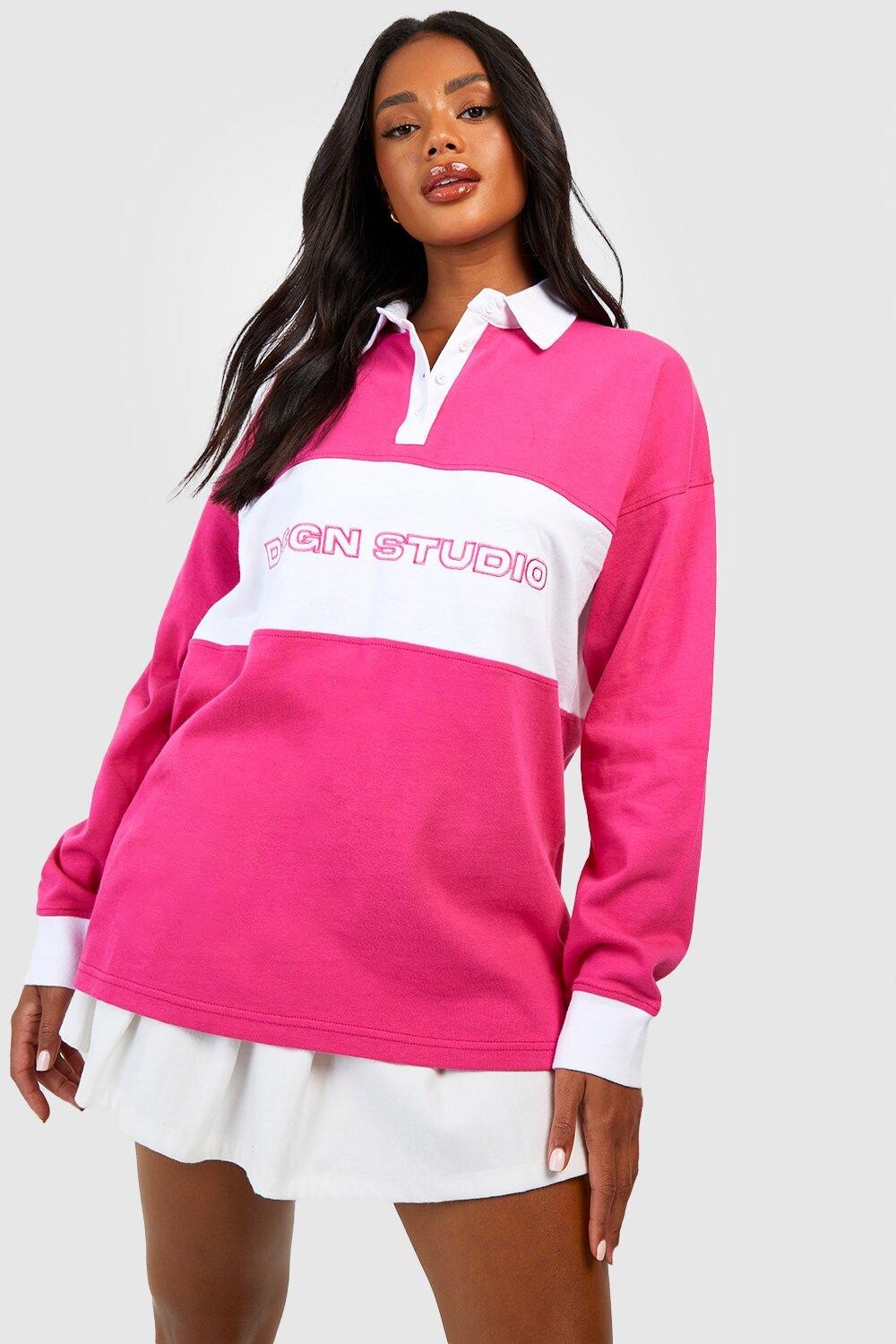 

Футболка для регби dsgn studio Boohoo, розовый