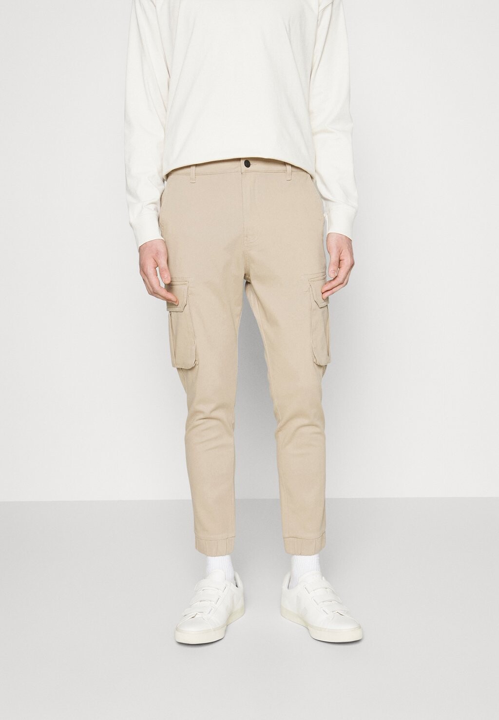 

Брюки карго Cuffed Skinny Trouser Pier One, цвет tan