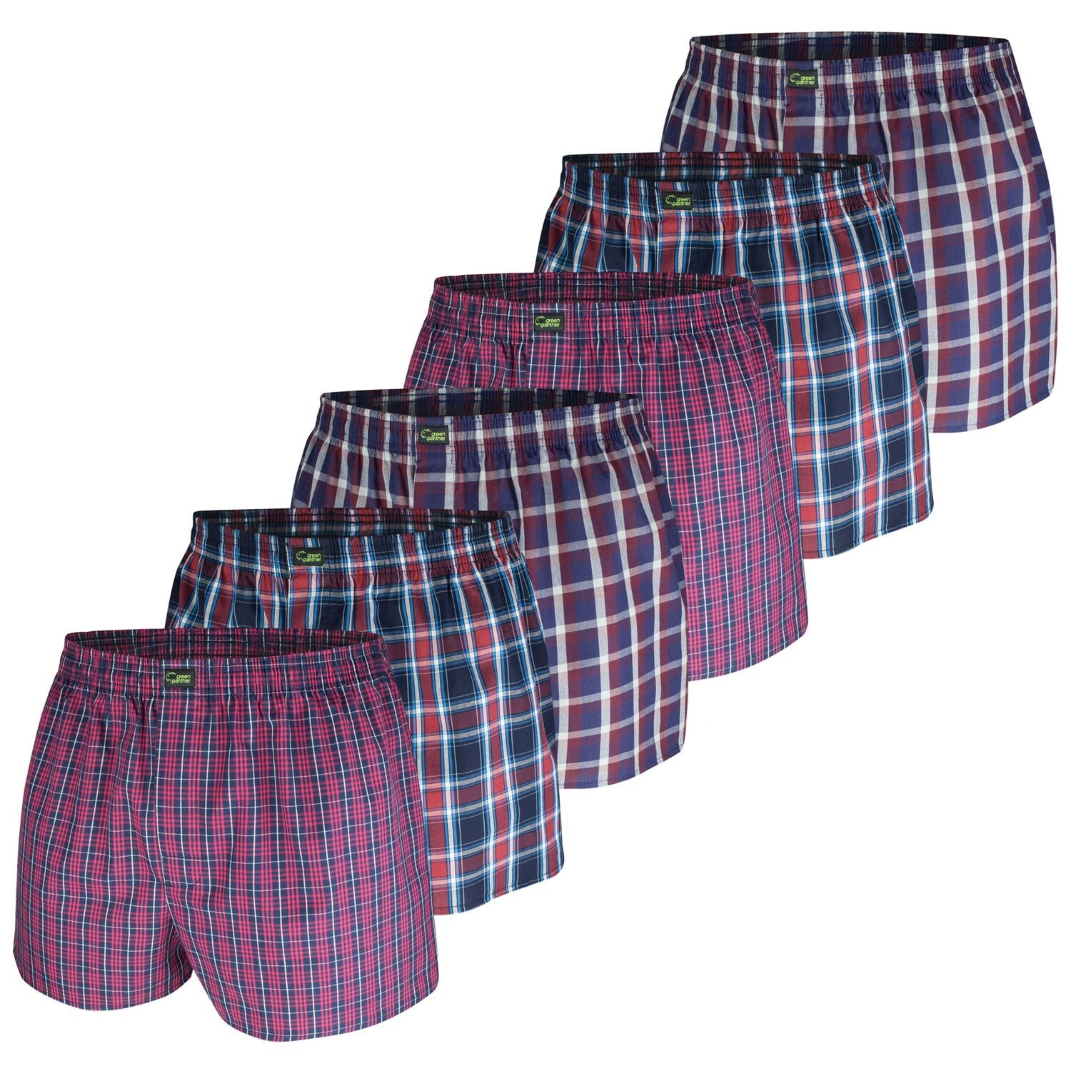 

Боксеры green panther Webboxershorts 6 шт, цвет Rot / Navy