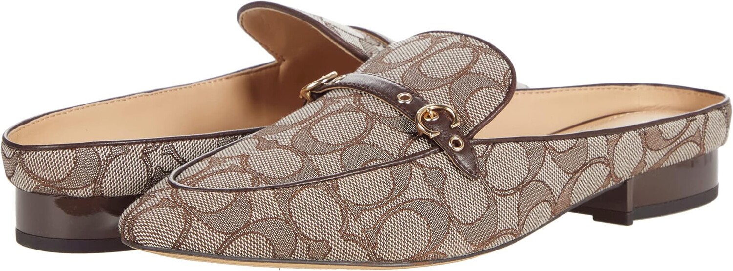 

Лоферы Irene Mule COACH, цвет Oak/Maple Jacquard