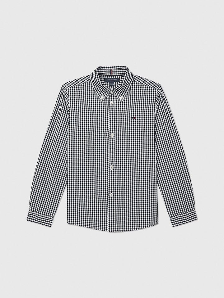 

Рубашка в мелкую клетку для больших мальчиков Tommy Hilfiger