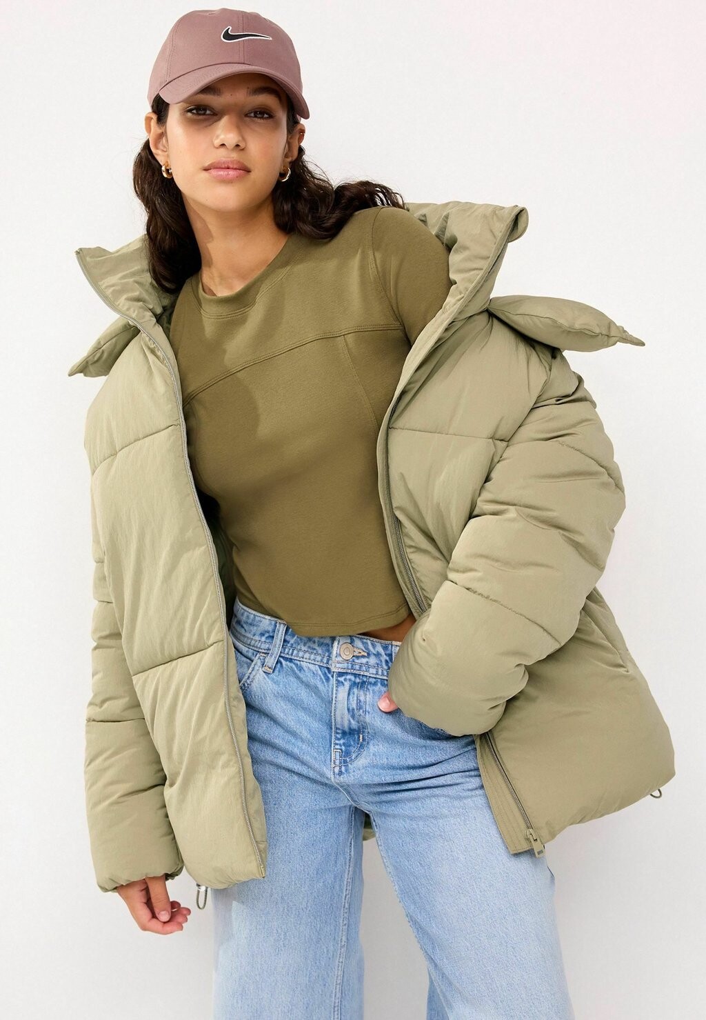 

Зимнее пальто HOODED PADDED Next, зеленый