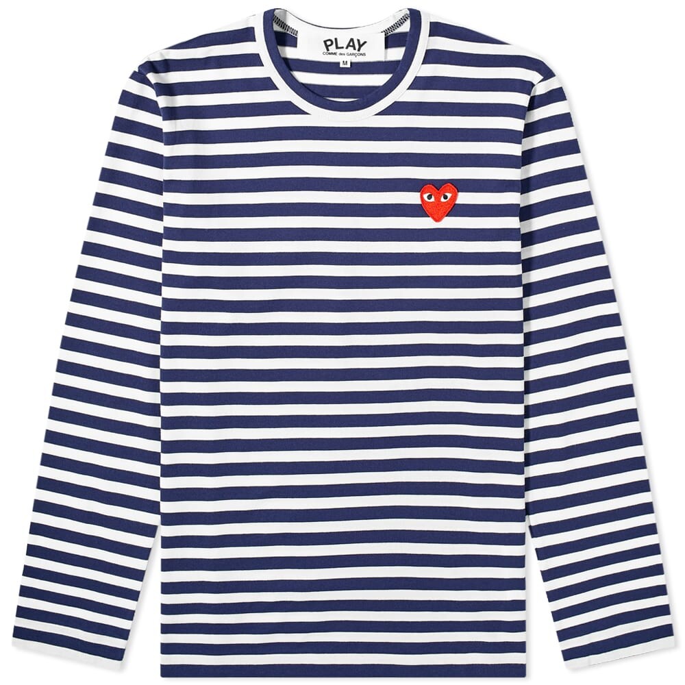 

Футболка с длинными рукавами и полоской в ​​форме сердца Comme des Garcons Play