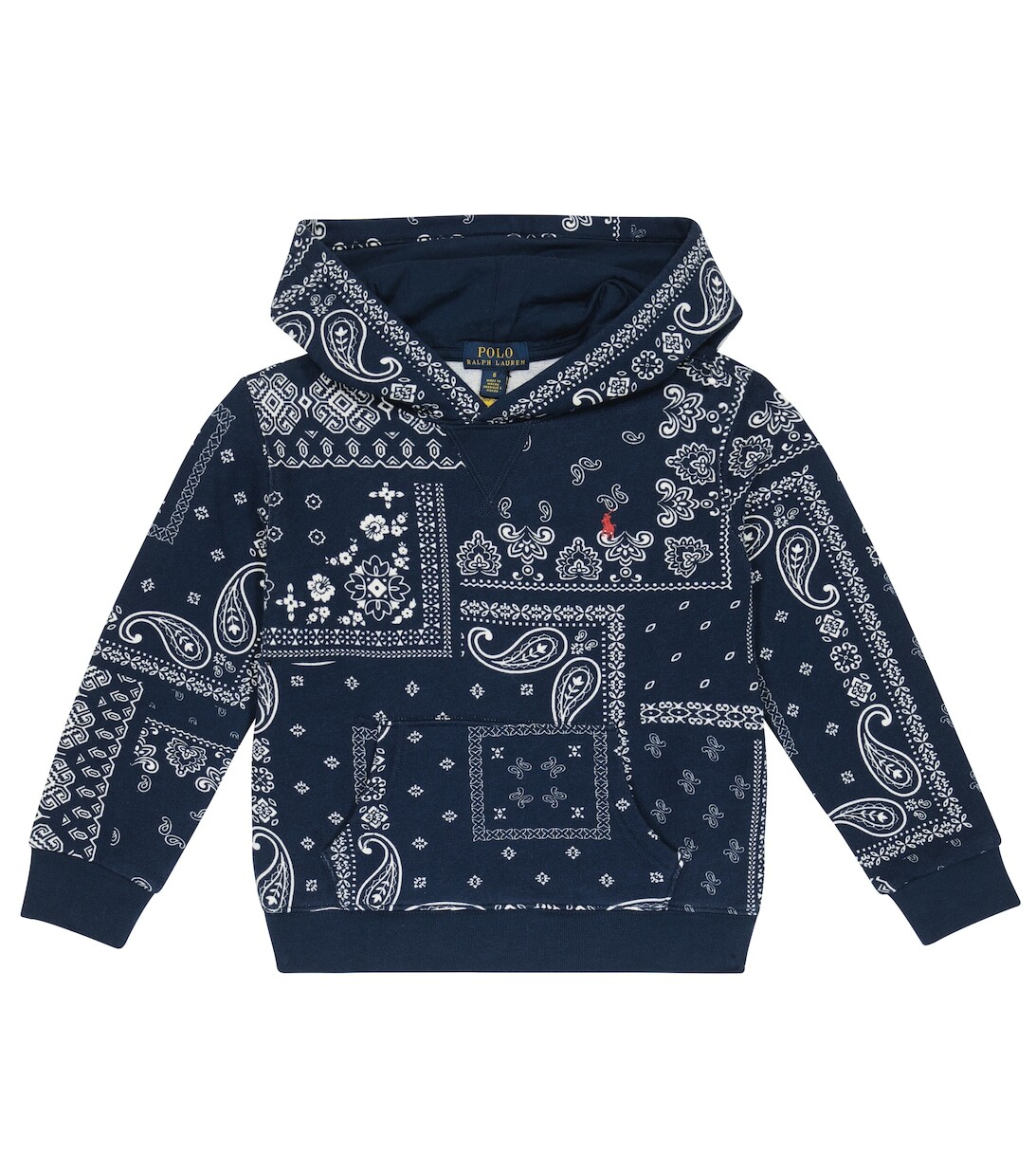 

Худи из смесового хлопка с принтом Polo Ralph Lauren, синий