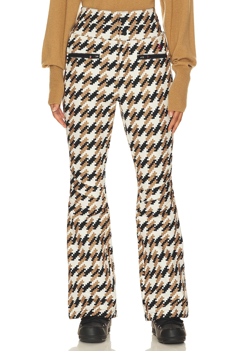 

Брюки Perfect Moment Aurora Flare, цвет Iconic Camel, Black, & White Houndstooth