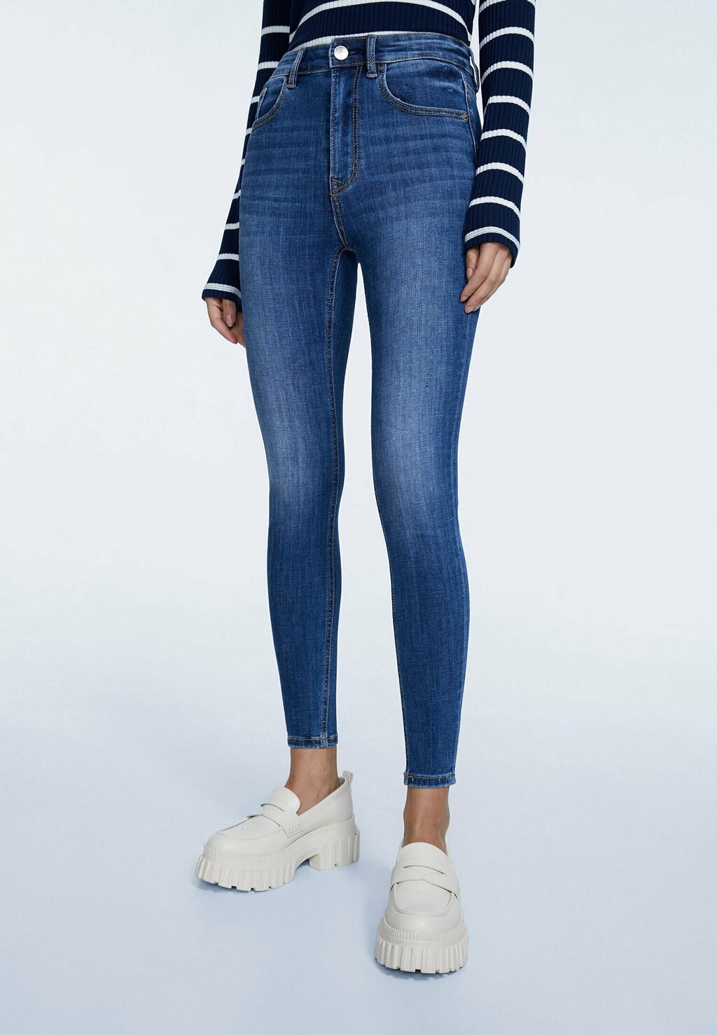 Джинсы Skinny Fit Stradivarius, синий