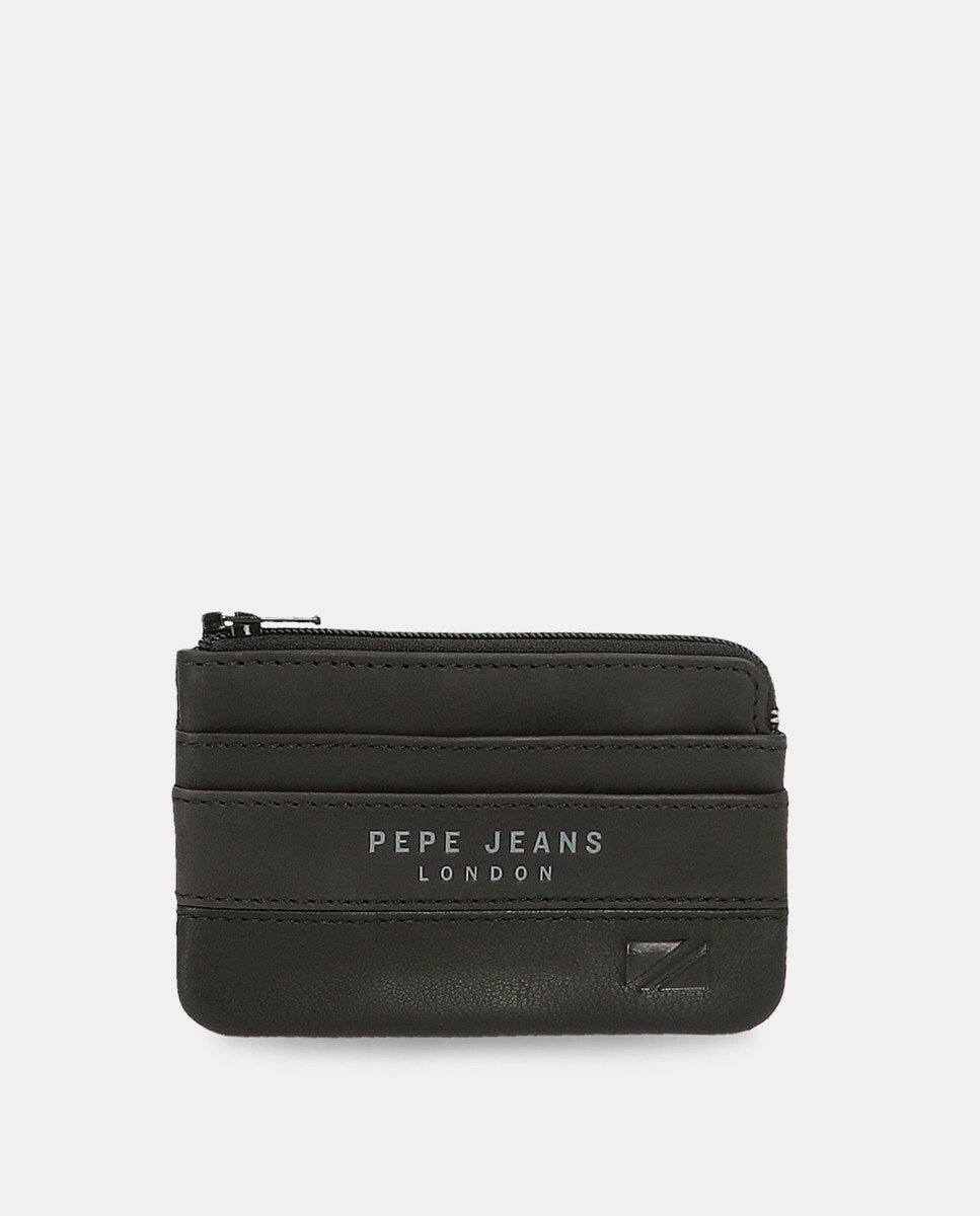 

Темно-синий кожаный кошелек Kingdom на молнии Pepe Jeans, темно-синий