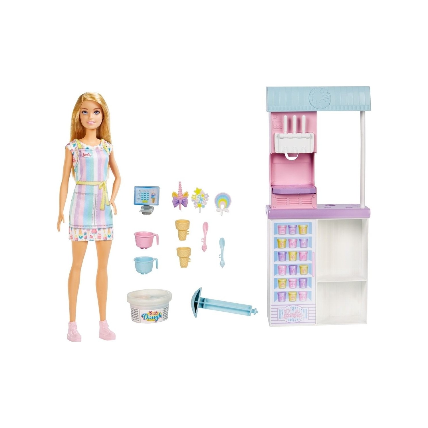 Игровой набор Barbie Ice Cream Shop гараж доставка мороженого