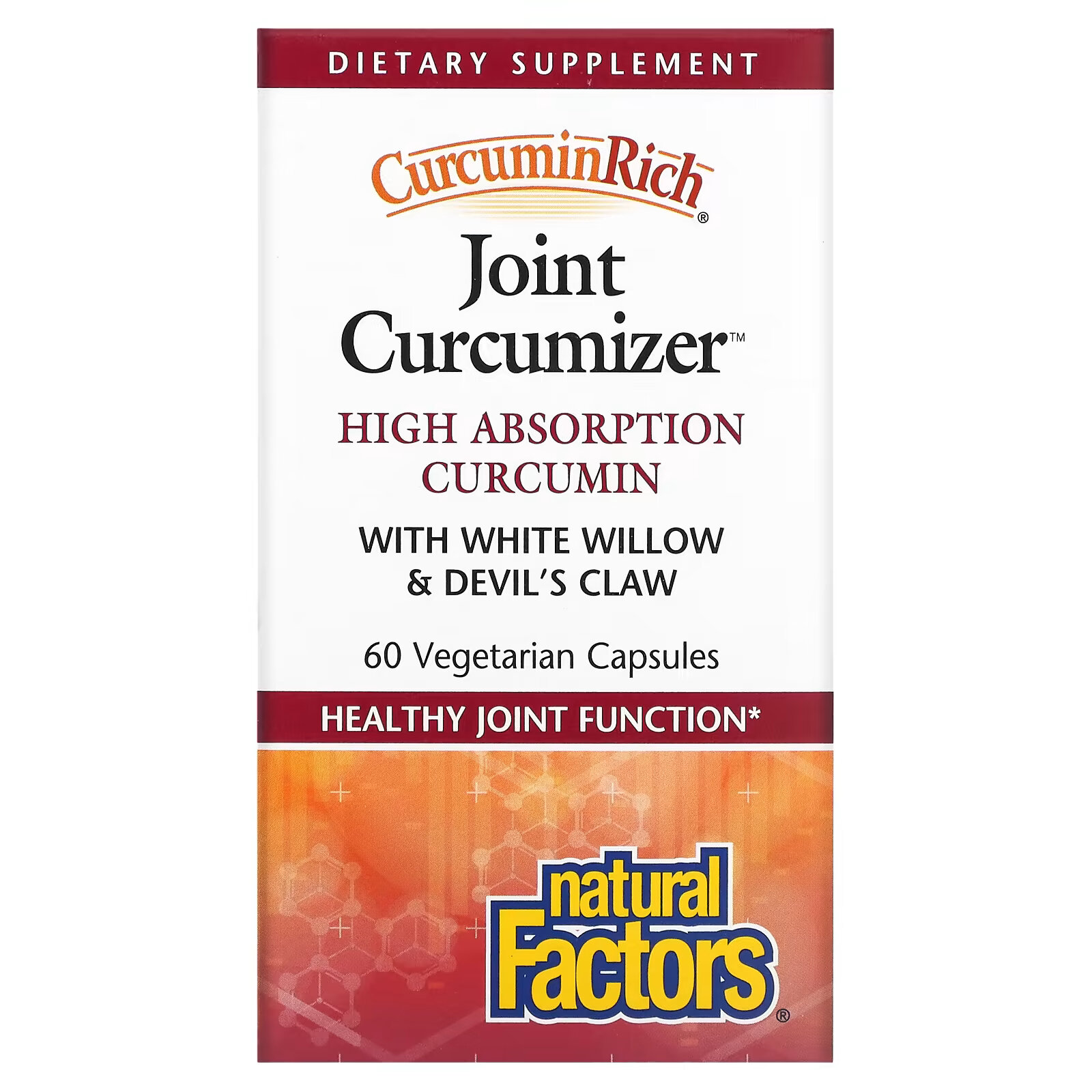 Natural Factors, CurcuminRich, средство для суставов на основе куркумина, 60 вегетарианских капсул natural factors osteomove усиленное средство для суставов 240 таблеток