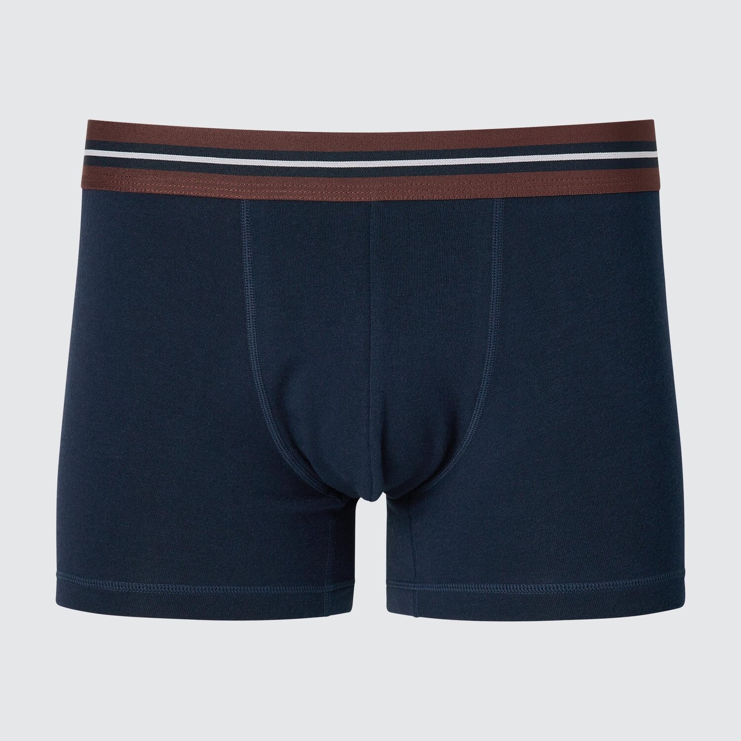 

Хлопковые трусы-боксеры с низкой посадкой (в полоску) UNIQLO, темно-синий