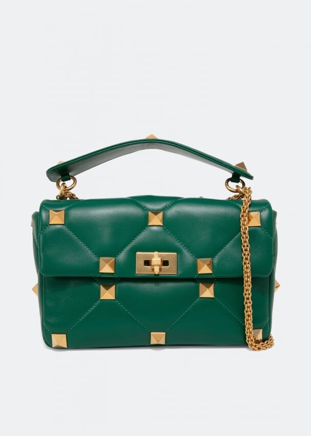 

Сумка VALENTINO GARAVANI Roman stud shoulder bag, зеленый