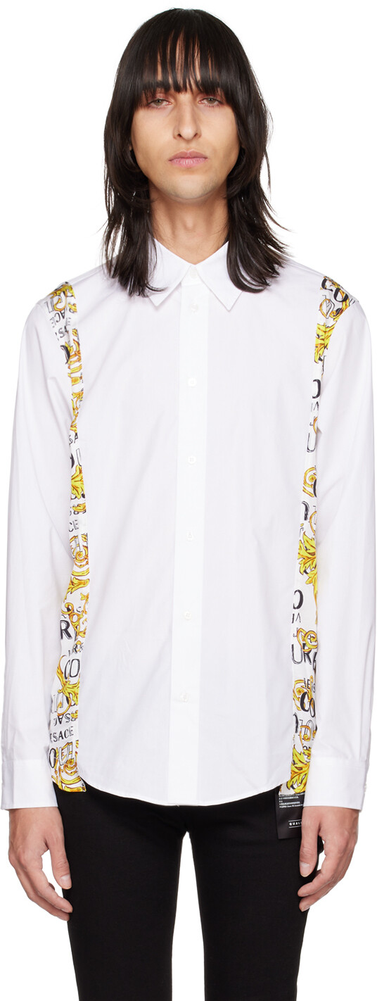 

Белая рубашка со вставками Versace Jeans Couture
