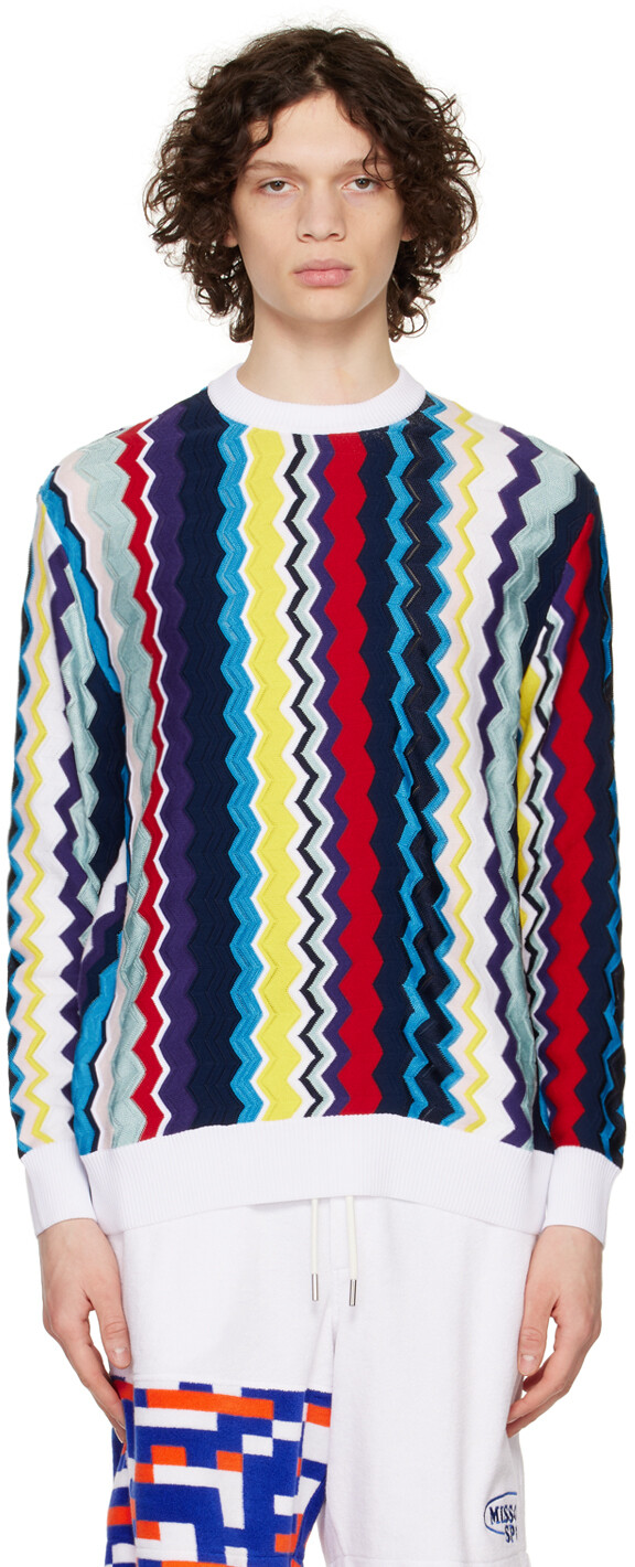 

Разноцветный свитер с узором шеврон Missoni, Черный