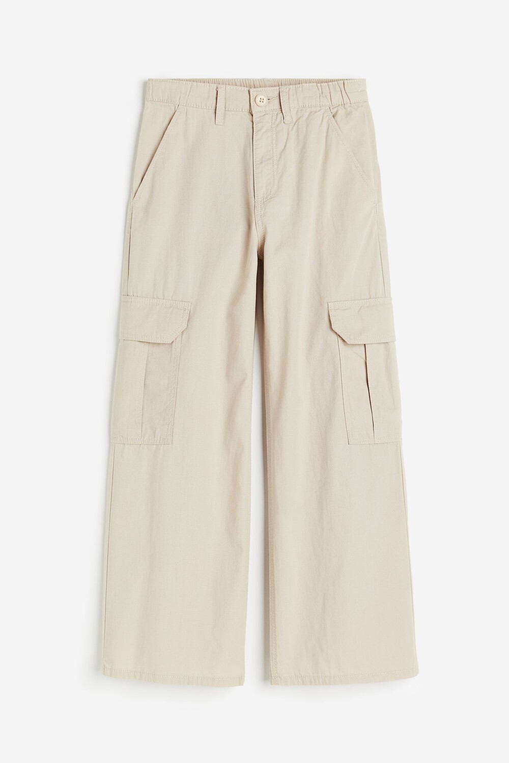 

Брюки H&M Kids Wide-leg Cargo, светло-бежевый