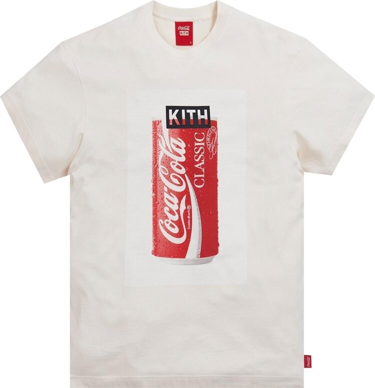 

Футболка Kith x Coca-Cola Can Vintage Tee 'Ivory', кремовый, Бежевый