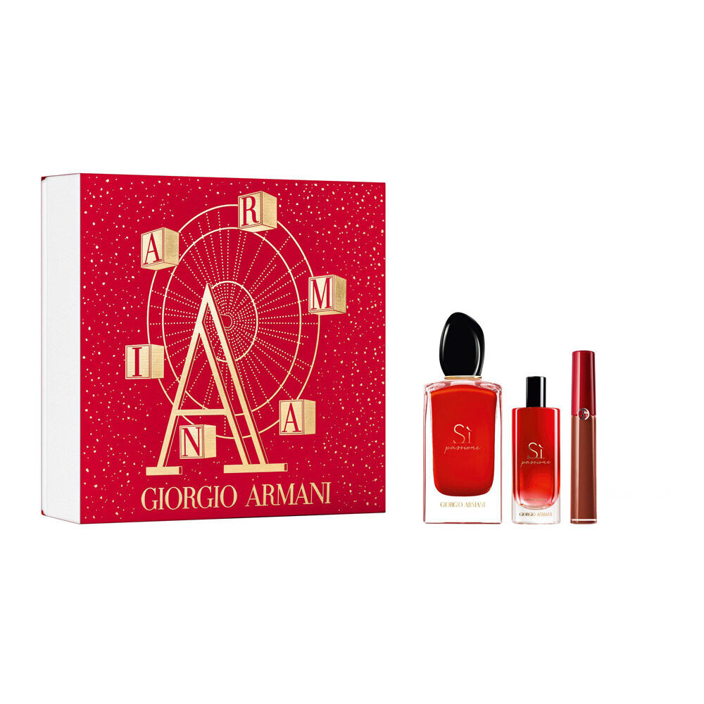 

Giorgio Armani Si Passione набор для женщин: Eau de Parfum, 100 мл + Eau de Parfum, 15 мл + Liquid Lip Maestro 209, 6,5 мл