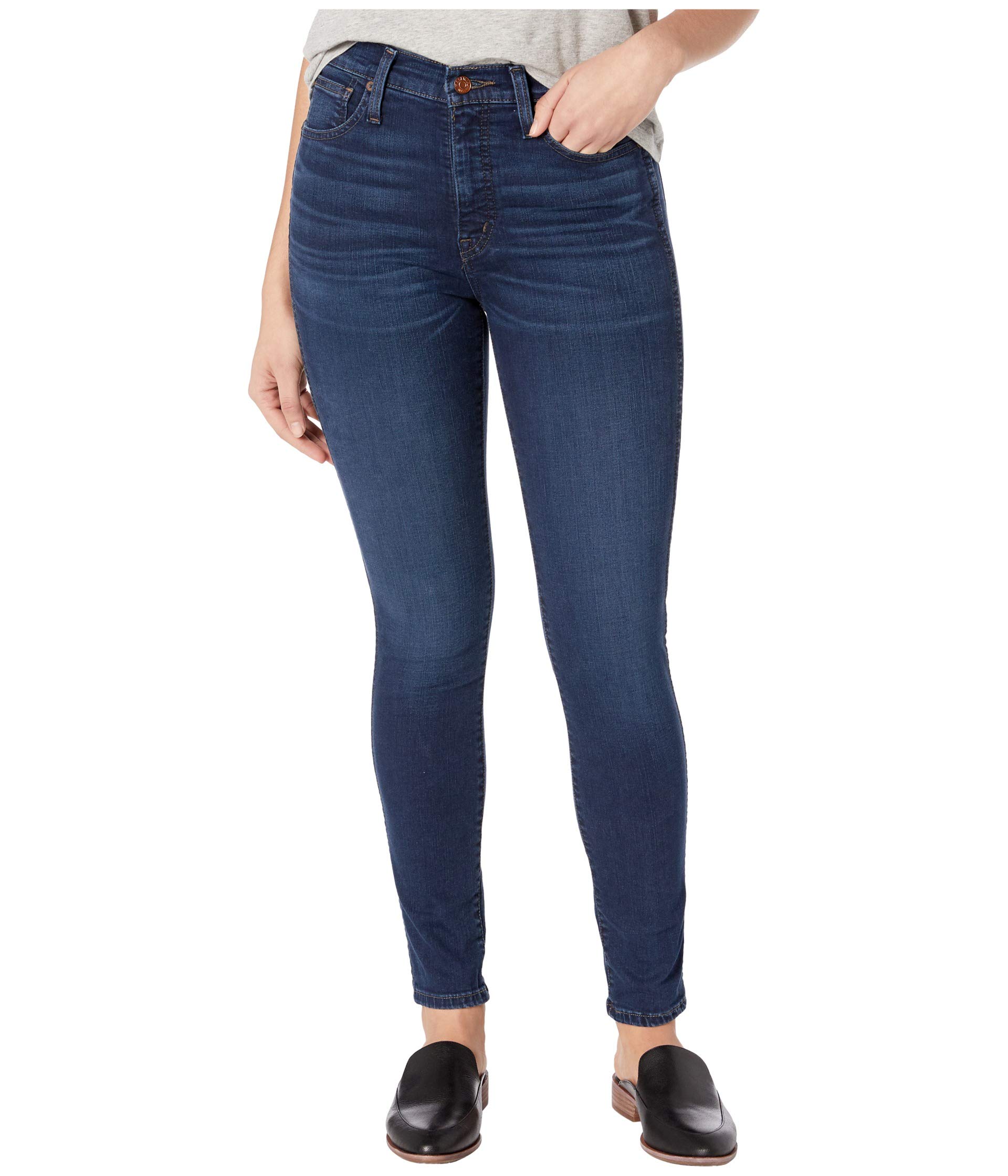 цена Джинсы Madewell, 10 High-Rise Skinny Jeans in Hayes Wash