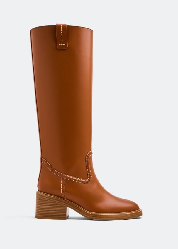 

Ботинки CHLOÉ Mallo high boots, коричневый