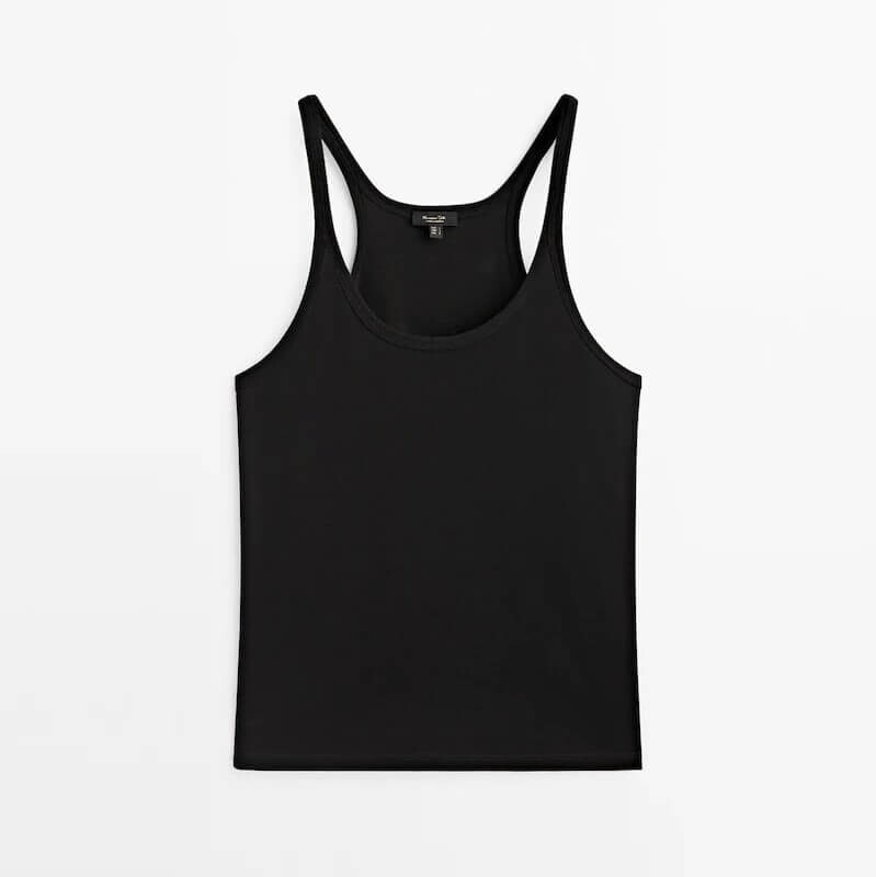 

Майка Massimo Dutti Cotton, черный